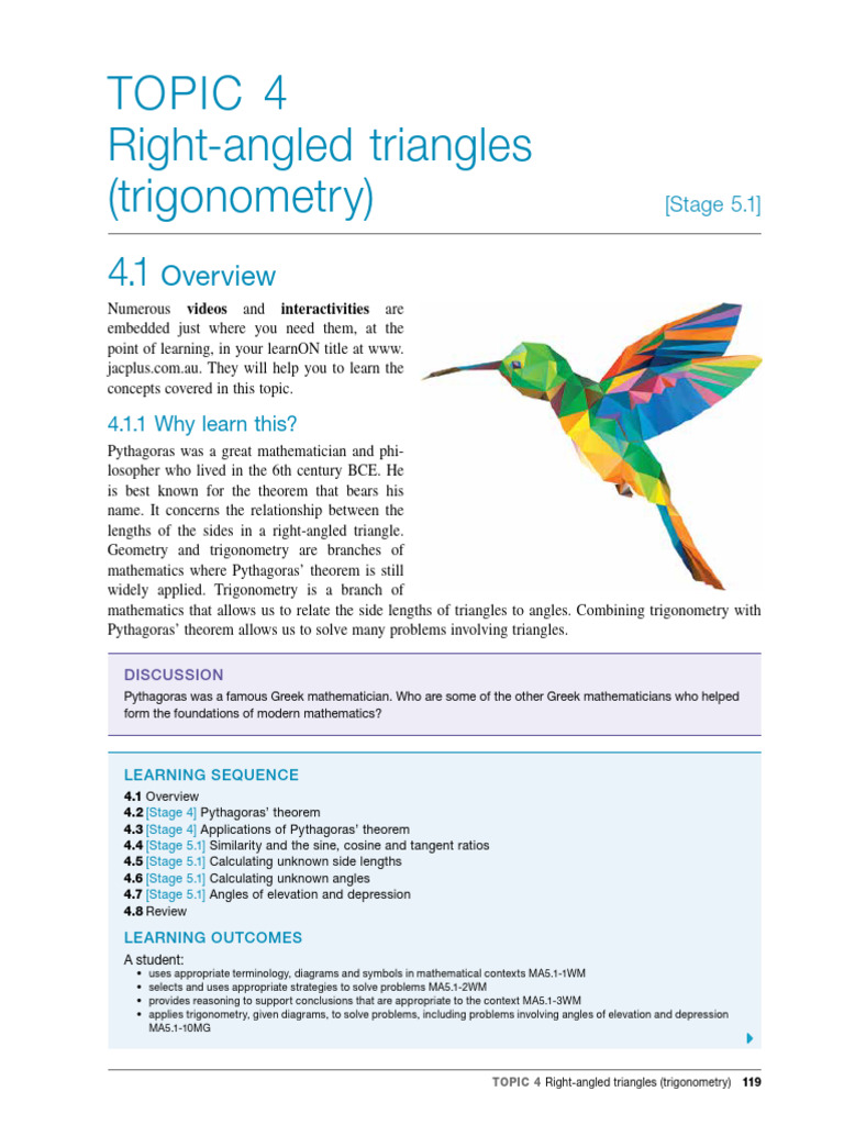 c04RightAngledTriangles Trigonometry | PDF | Trigonometry ...