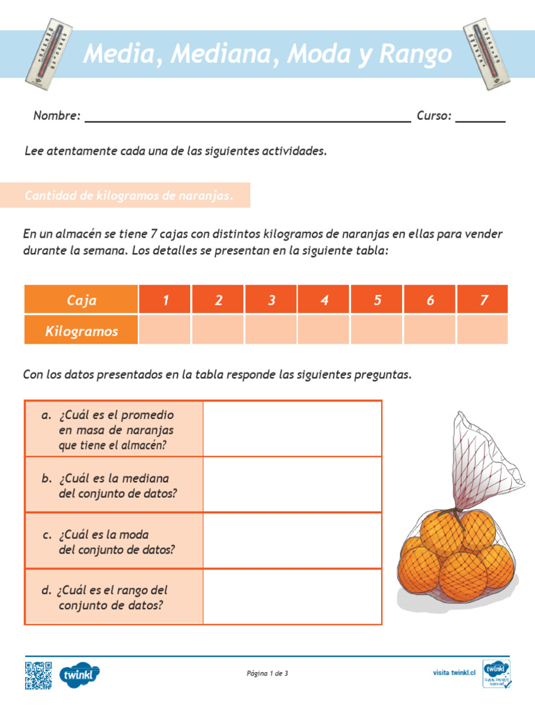 Ejercicios de Media, Mediana y Moda | PDF