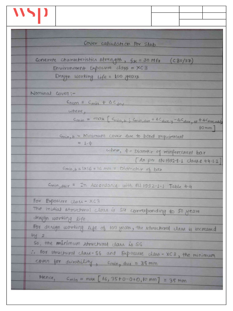 Concrete Cover Calculation Manual | PDF | Composite Material ...