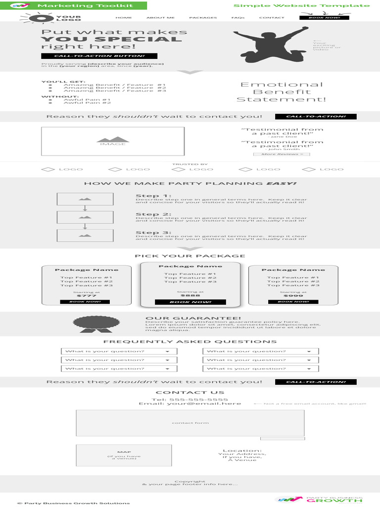 Simple Website Template - Marketing Toolkit by PBGS | PDF