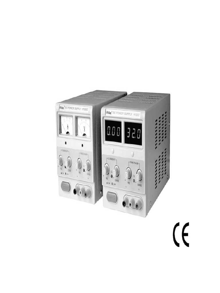 HY3005D DC Power Supply Manual | PDF | Power Supply | Power (Physics)