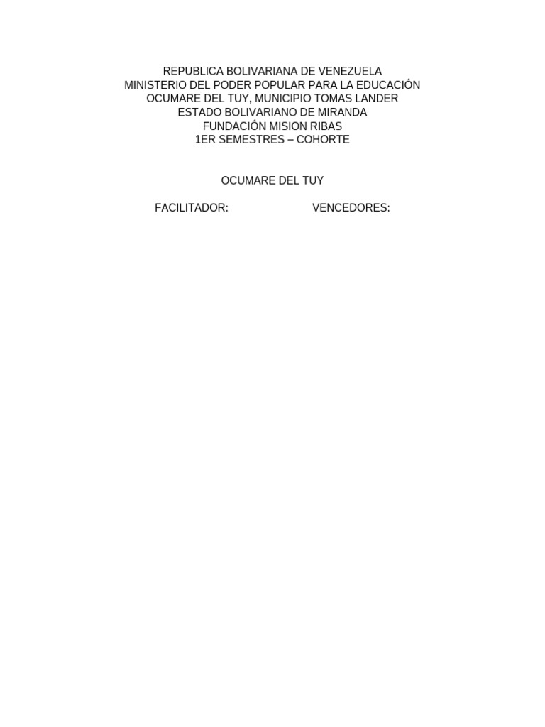 Aspectos Culturales de Ocumare del Tuy | PDF | Venezuela