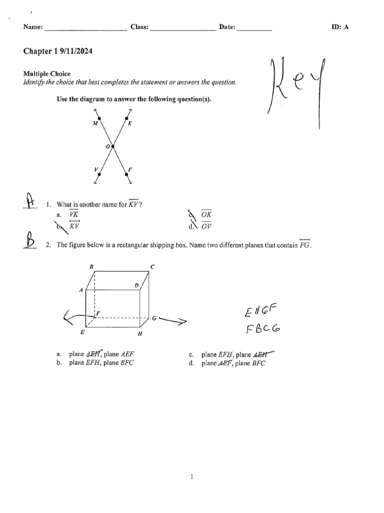 CH 1 Key | PDF