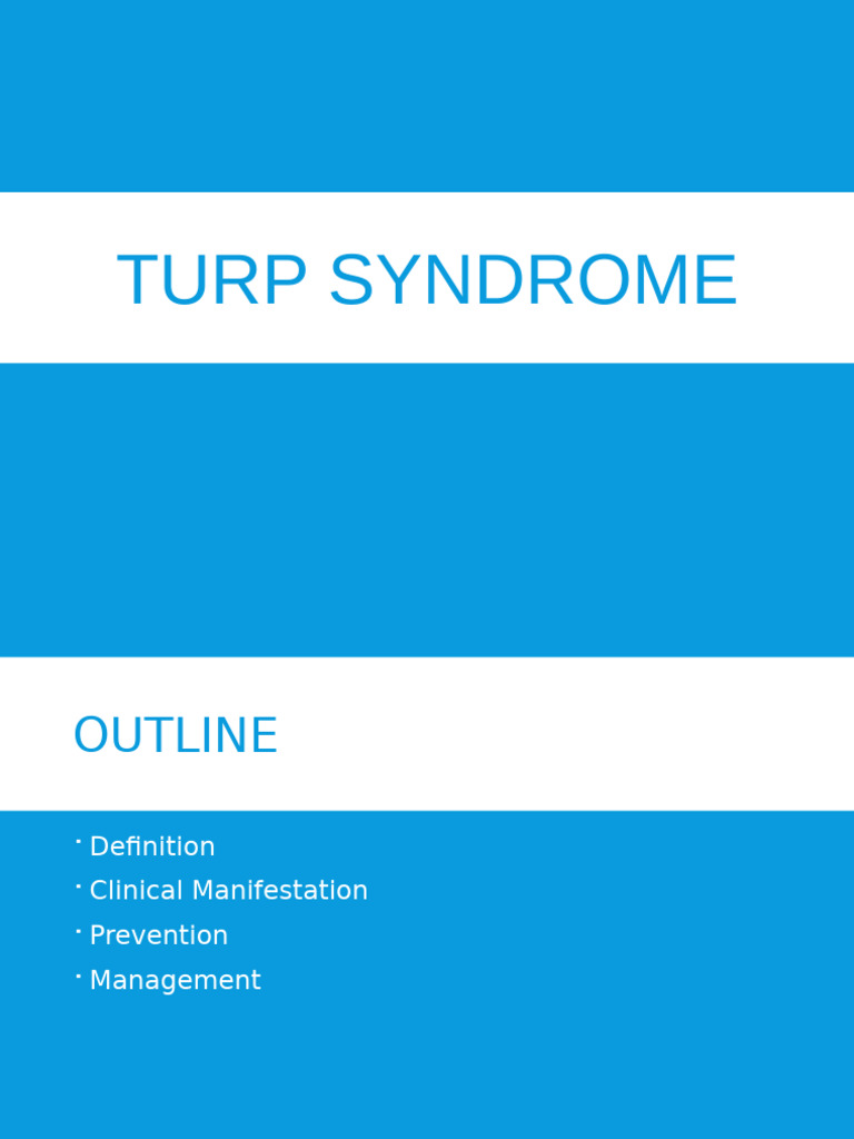 Understanding TURP Syndrome: Symptoms & Management | PDF | Physiology ...
