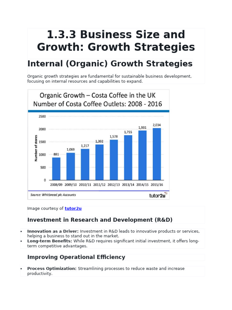 1.3.3 Business Size and Growth- Growth Strategies | PDF | Mergers And ...