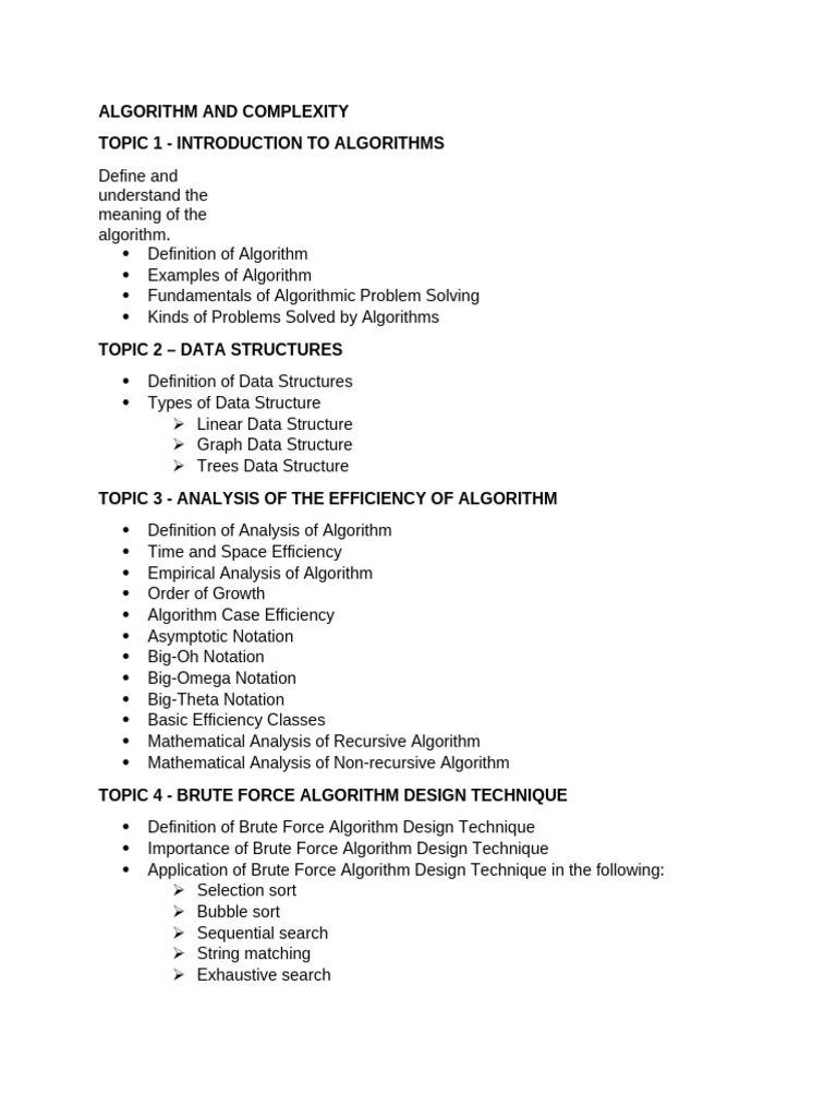 Algorithm and Complexity | PDF | Algorithms | Mathematical Relations