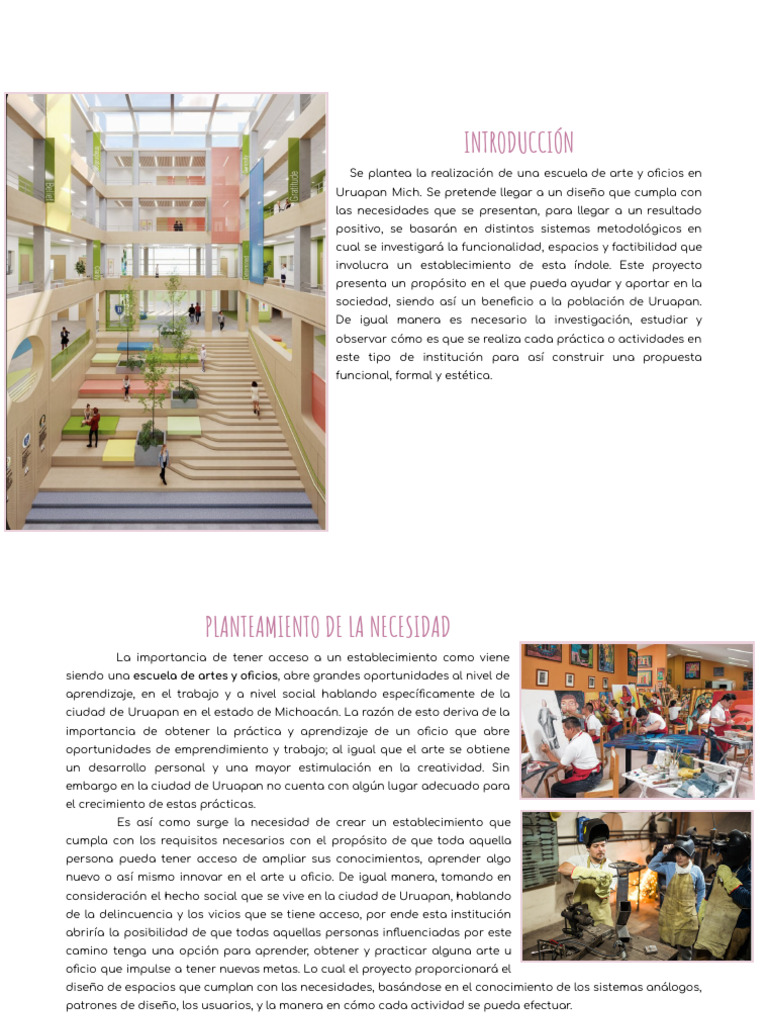 Escuela de Artes y Oficios en Uruapan | PDF | Diseño | Escuelas