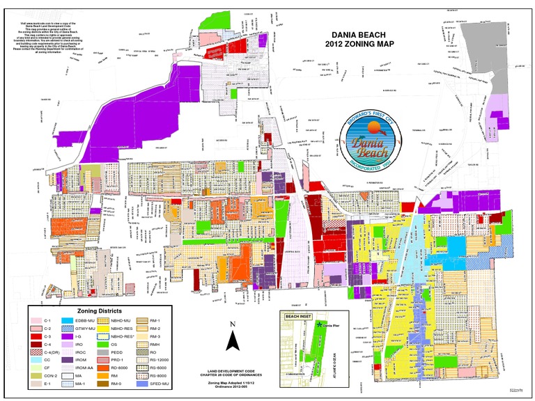 2012 Dania Beach Zoning Map Small PDF Urban Land Use