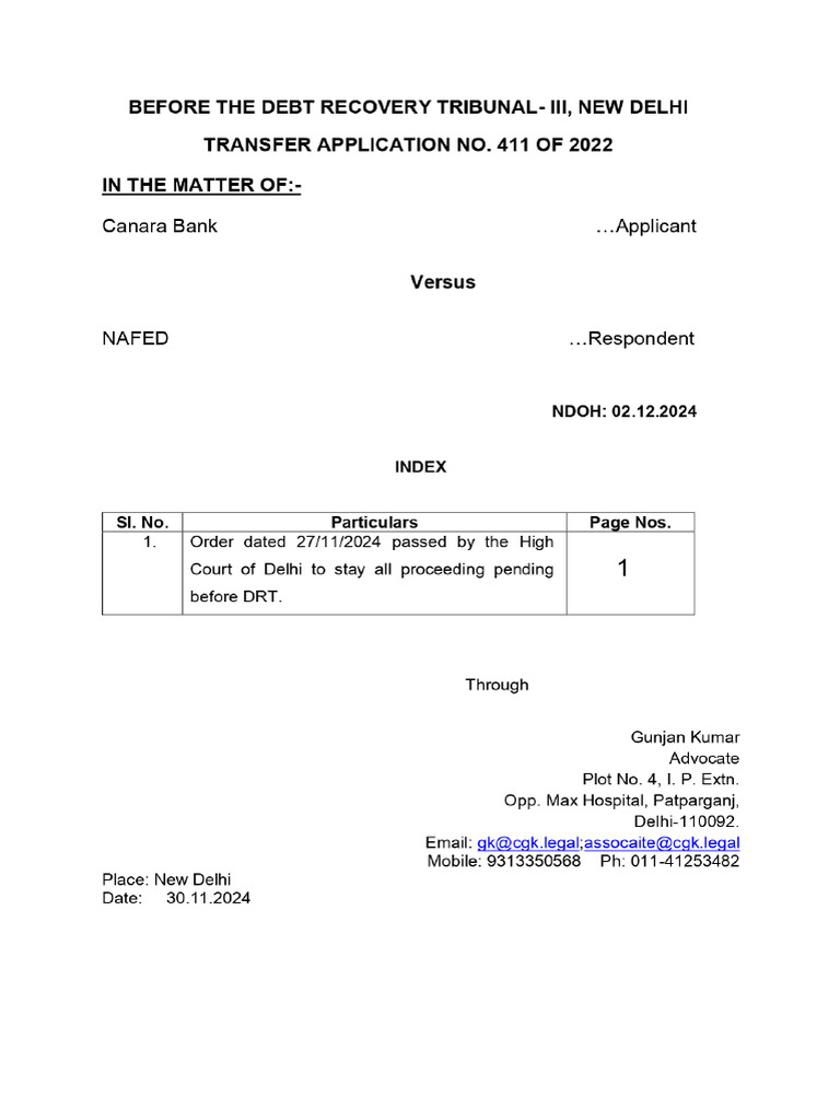 Stay Order | PDF