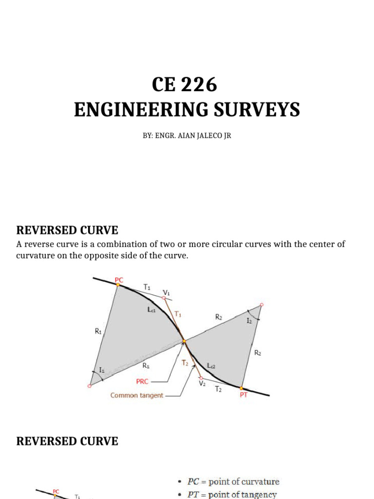 Reversed Curve Engineering Survey Guide | PDF