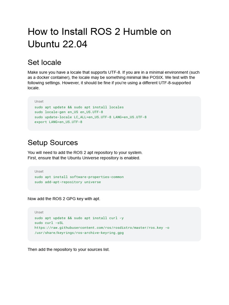 Ubuntu+22.04+Install+ROS+2+Humble | PDF