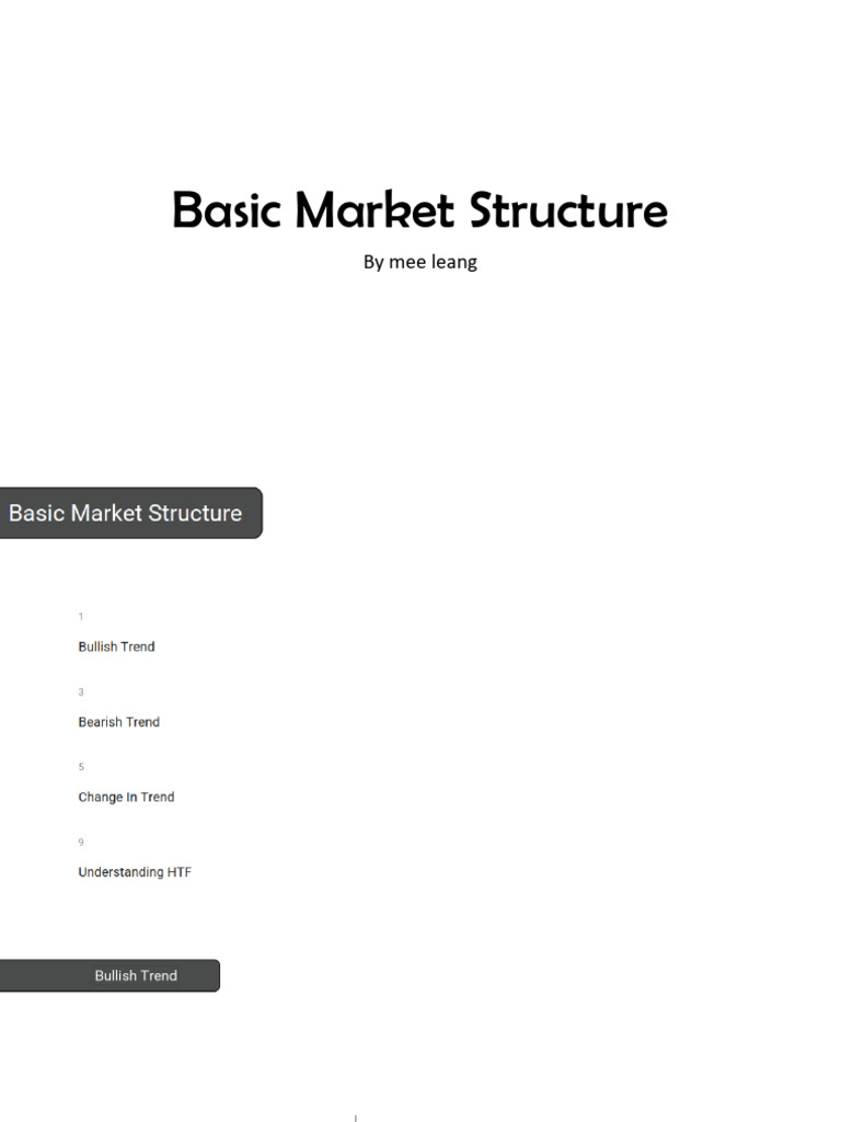 Understanding Basic Market Structure | PDF