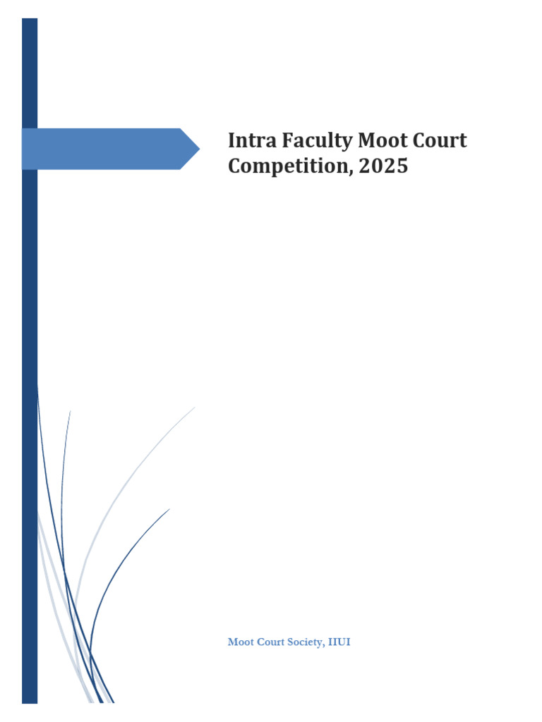 Intra Faculty Moot Court 2025 Rules | PDF | Justice | Crime & Violence