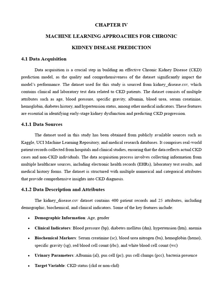 CKD Prediction Using Machine Learning Data | PDF | Logistic Regression ...