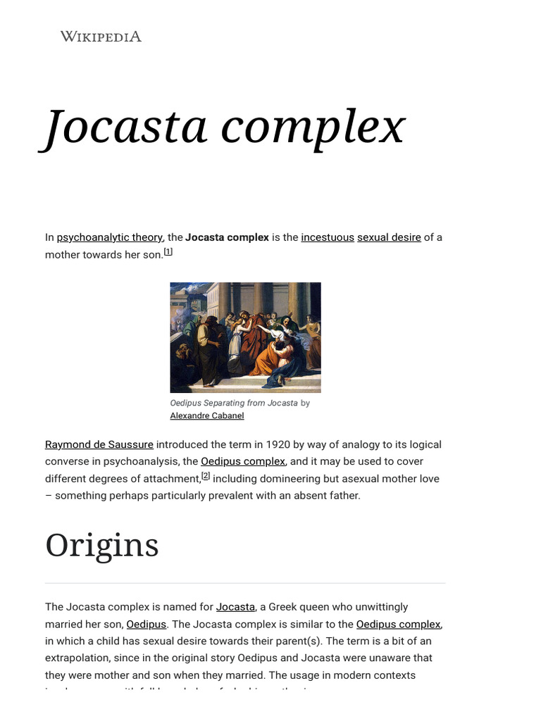 Understanding the Jocasta Complex PDF