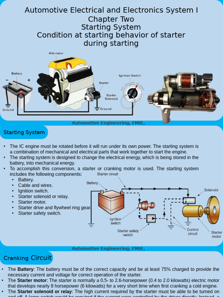 Starter System Gear Engagement Issues | PDF | Electric Motor | Magnetic ...