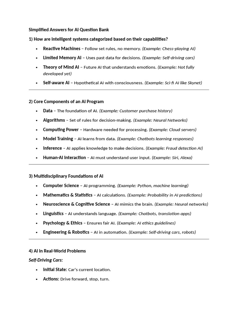 Simplified AI Concepts Explained | PDF | Artificial Intelligence ...