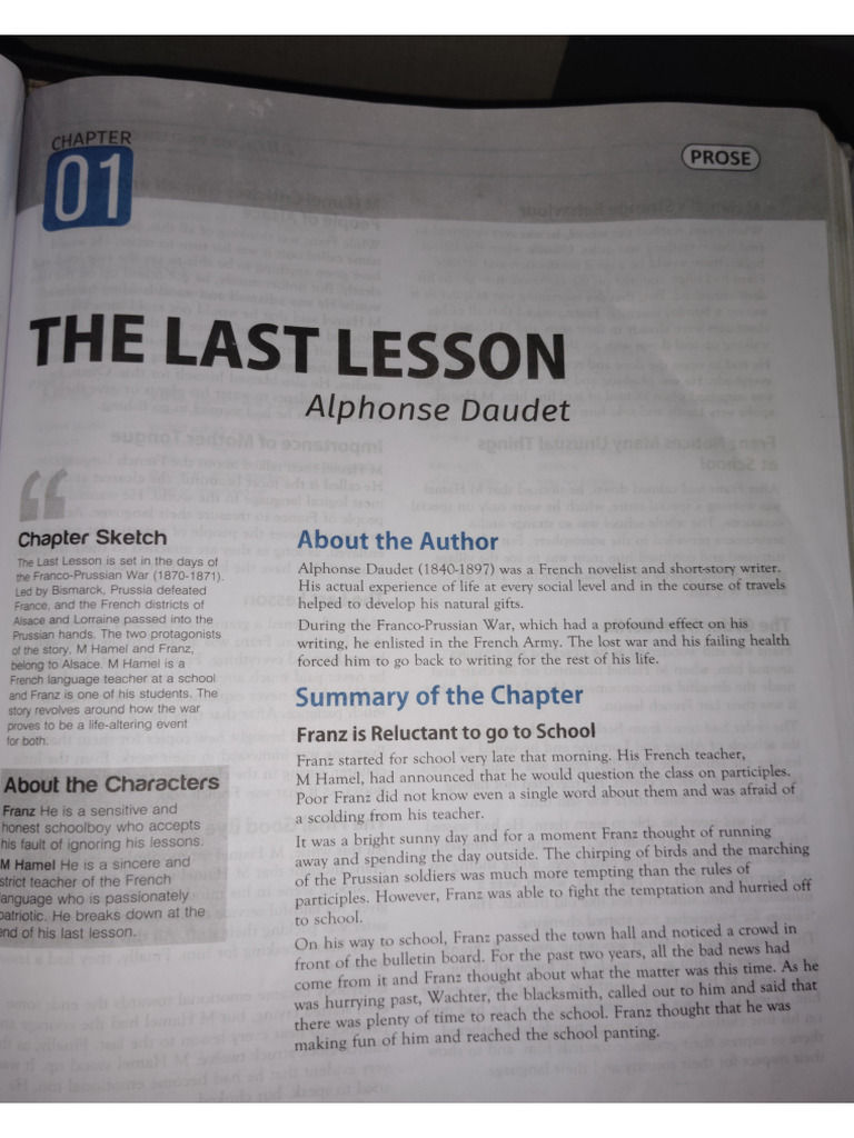 The Last Lesson | PDF
