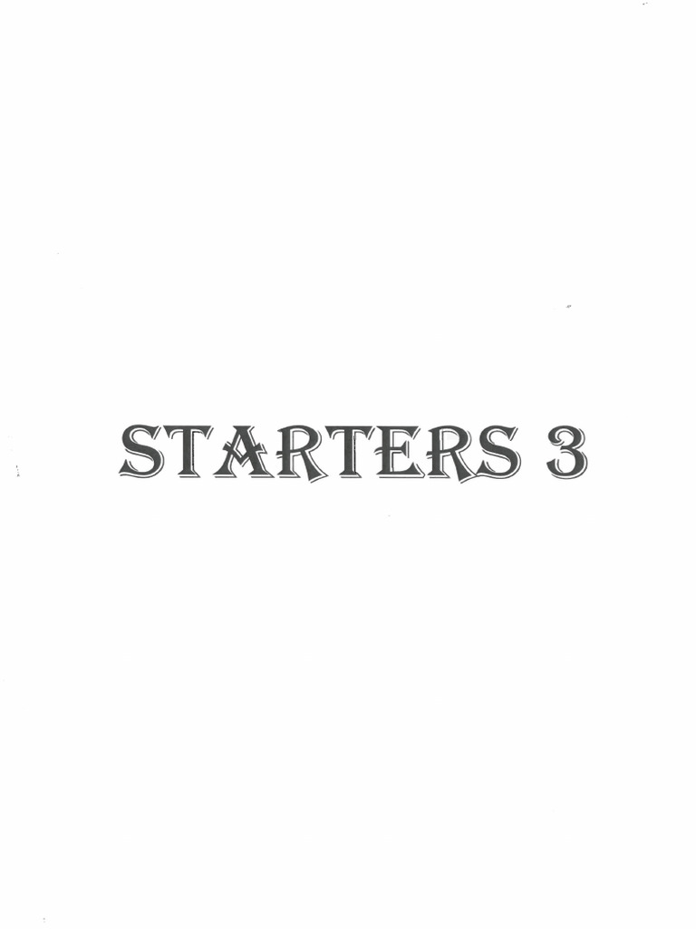 Starters 3 | PDF
