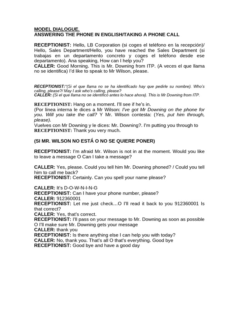 Model - Dialogue Getting Through | PDF