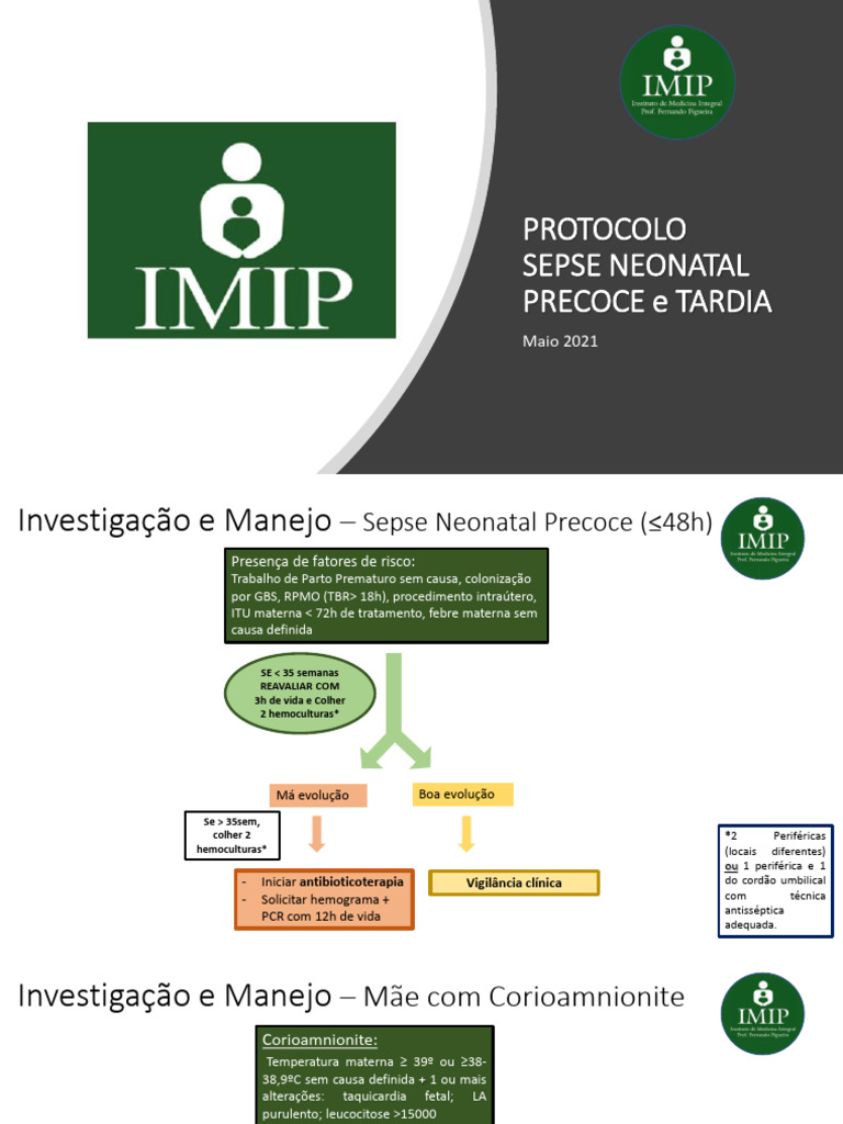 Manejo da Sepse Neonatal: Protocolos e Diretrizes | PDF | Sepse ...
