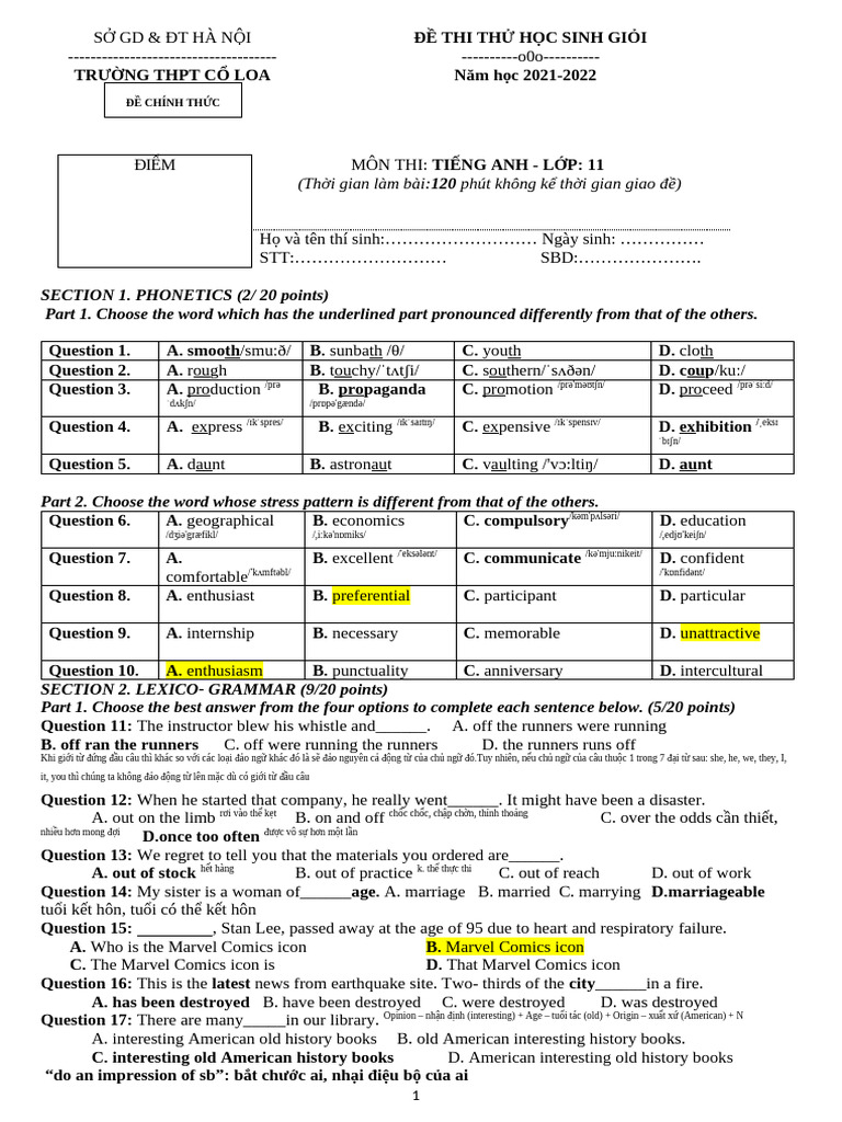 English Proficiency Test for 11th Grade | PDF | Globalization | Robot