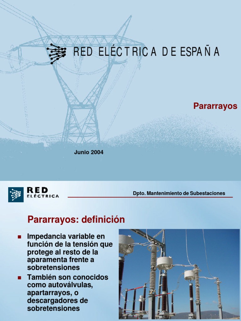 4 Pararrayos | PDF | Subestacion electrica | Electricidad