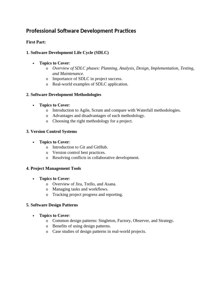 Professional Software Development Guide | PDF | Control Flow | Software ...