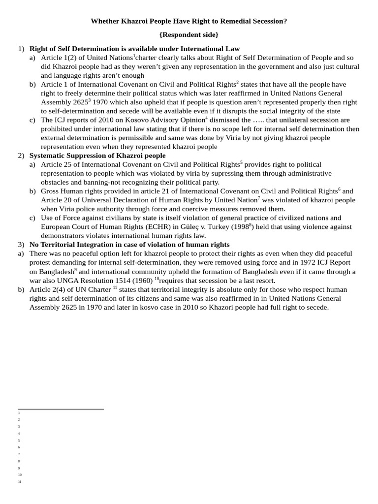 Whether Khazroi People Have Right To Remedial Secession | PDF | Self ...