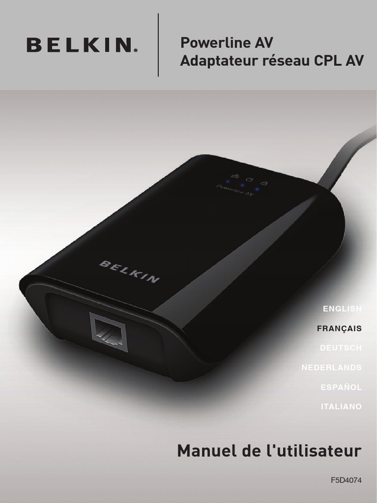 Guide d'utilisation Adaptateur CPL AV | PDF | Ethernet | Électronique