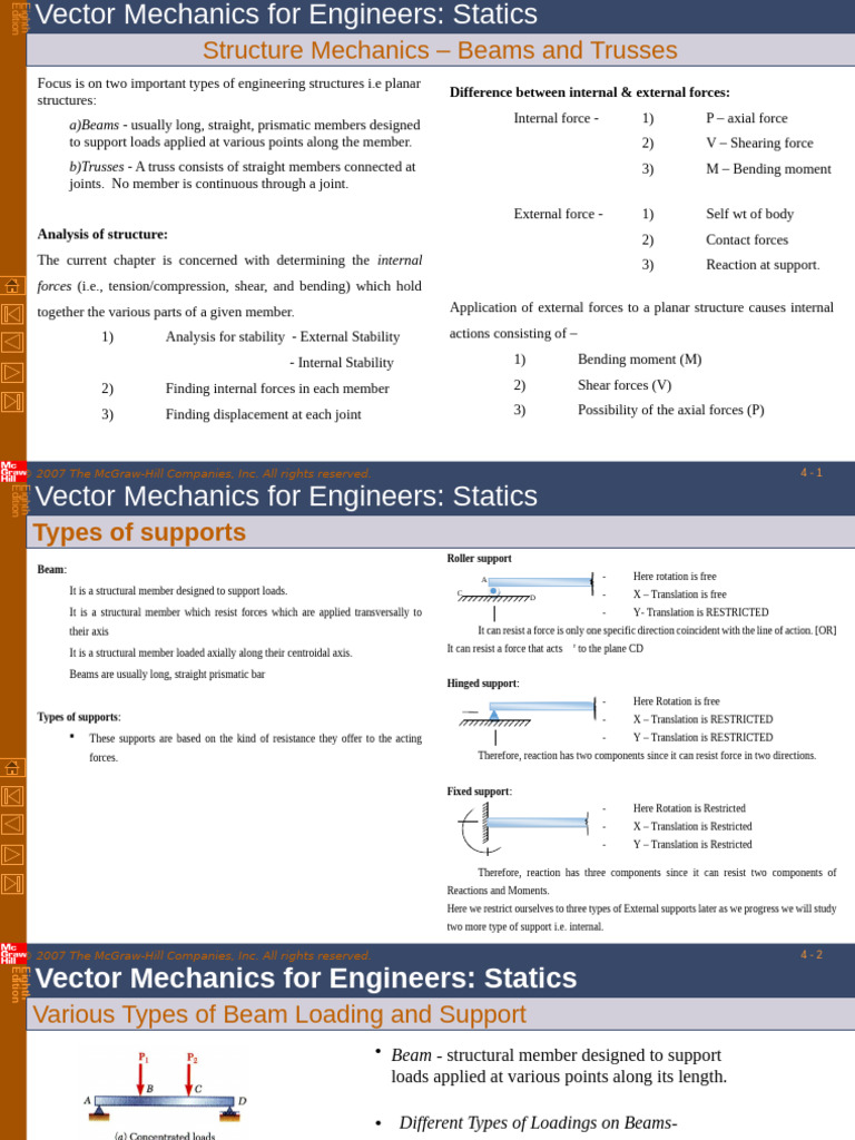 Beam and Truss Mechanics Overview | PDF | Bending | Beam (Structure)