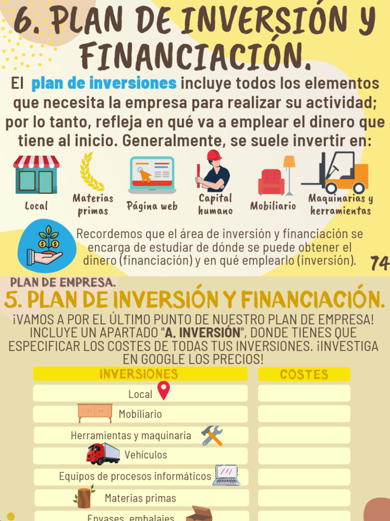 Plan de Inversión y Financiación Empresarial | PDF | Préstamos ...
