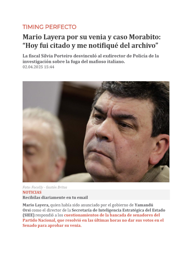 Archivo de investigación a Mario Layera | PDF | Gobierno