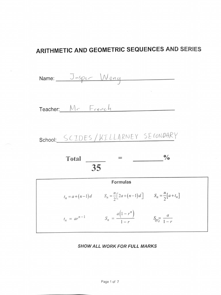 Sequence visual data 7