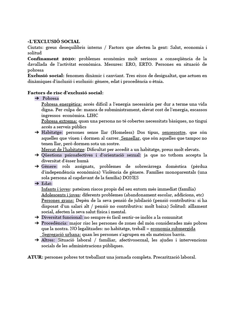 Exclusio Social | PDF