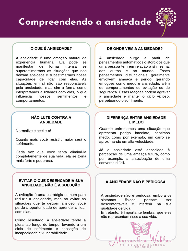 Entendendo a Ansiedade e Seus Efeitos | PDF | Ansiedade | Pensamento