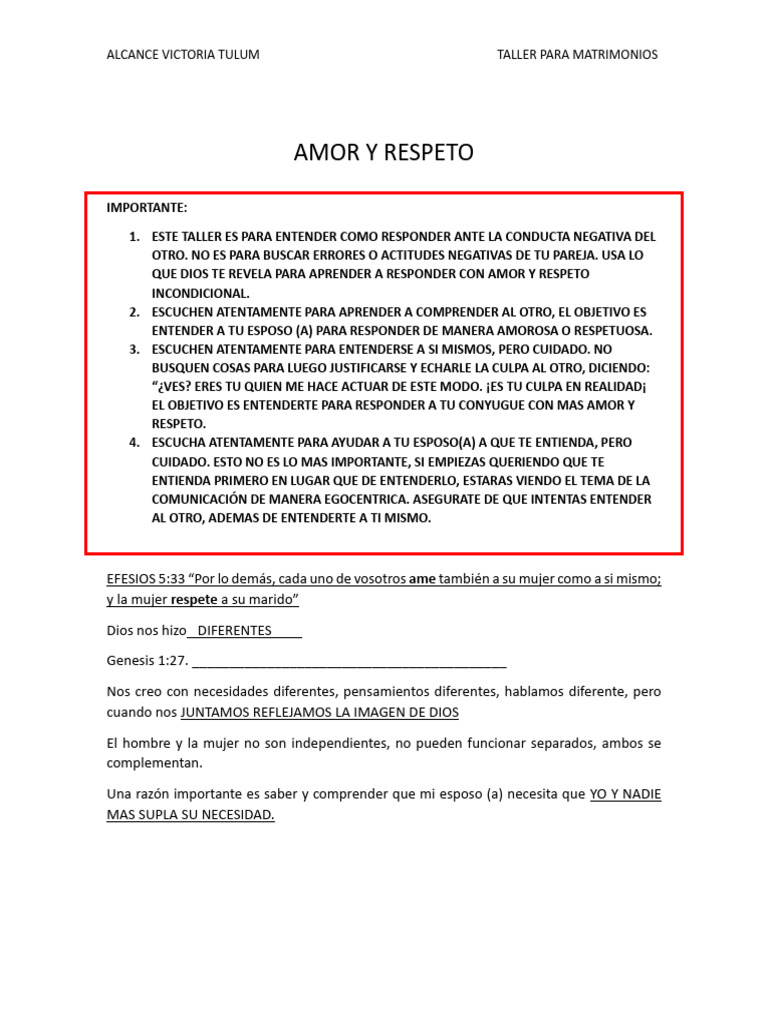 Amor y Respeto en el Matrimonio | PDF | Amor | Perdón