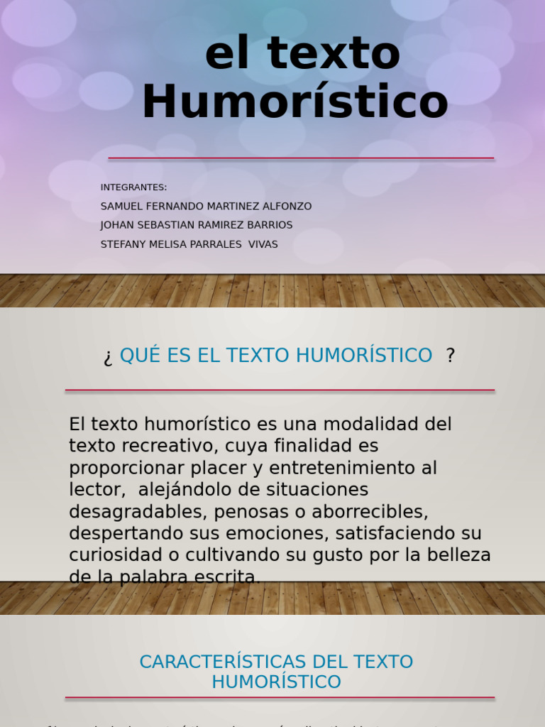 Características y Ejemplos de Textos Humorísticos | PDF