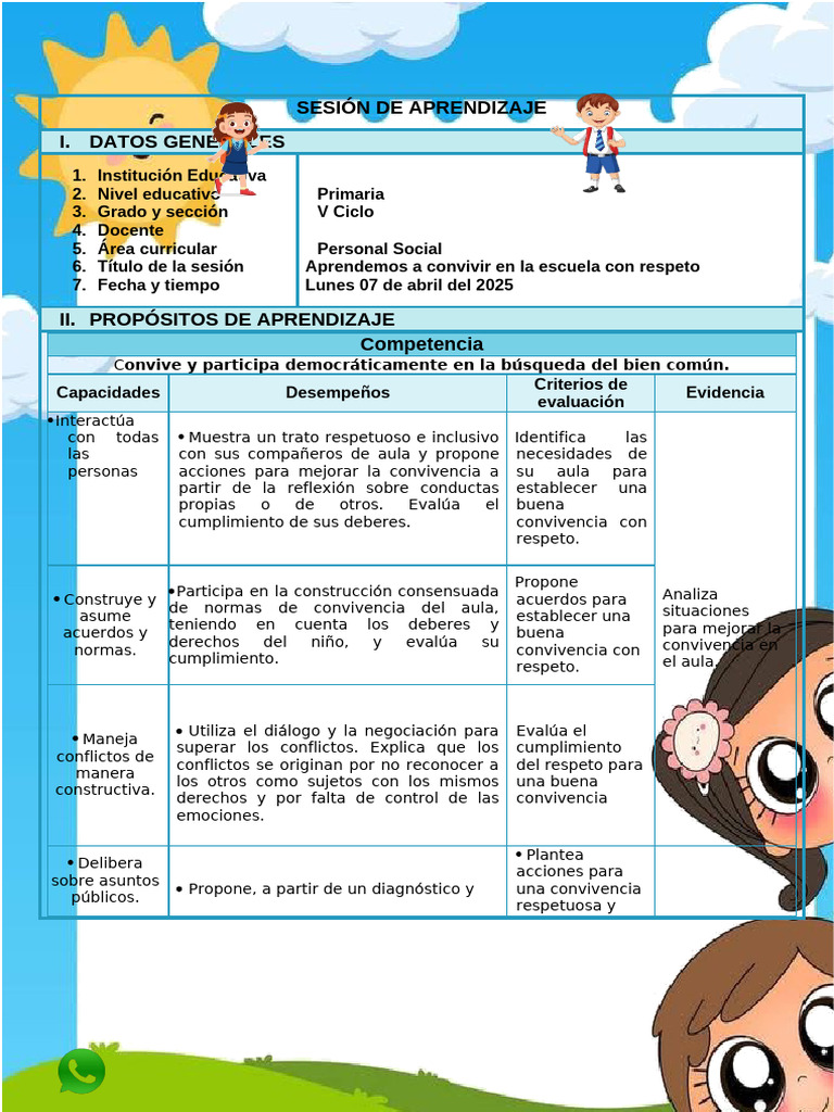 Convivencia Escolar con Respeto y Empatía | PDF | Escuelas | Salón de ...
