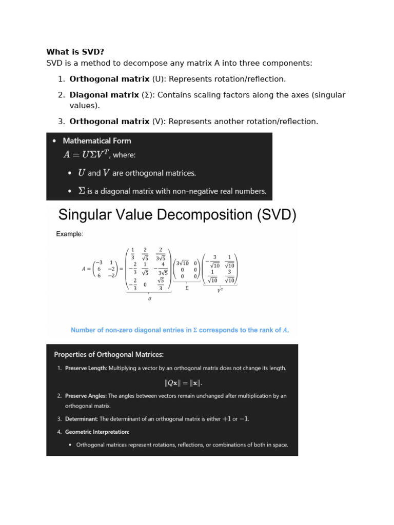 Understanding Singular Value Decomposition | PDF