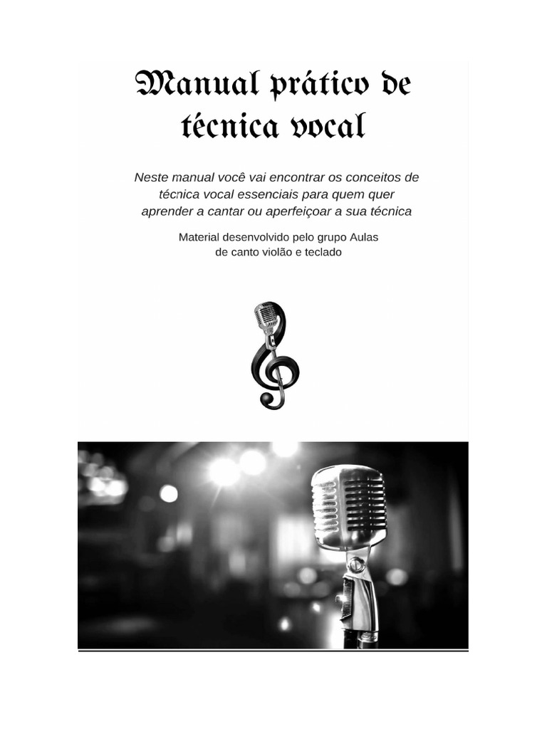 Manual Prático de Técnica Vocal | PDF | Canto | Voz humana