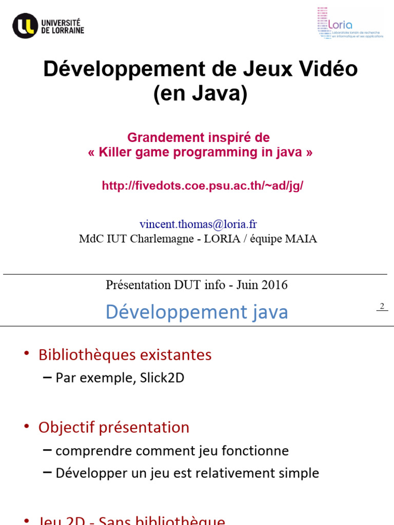 Développement de jeux vidéo en Java | PDF | Intelligence artificielle ...