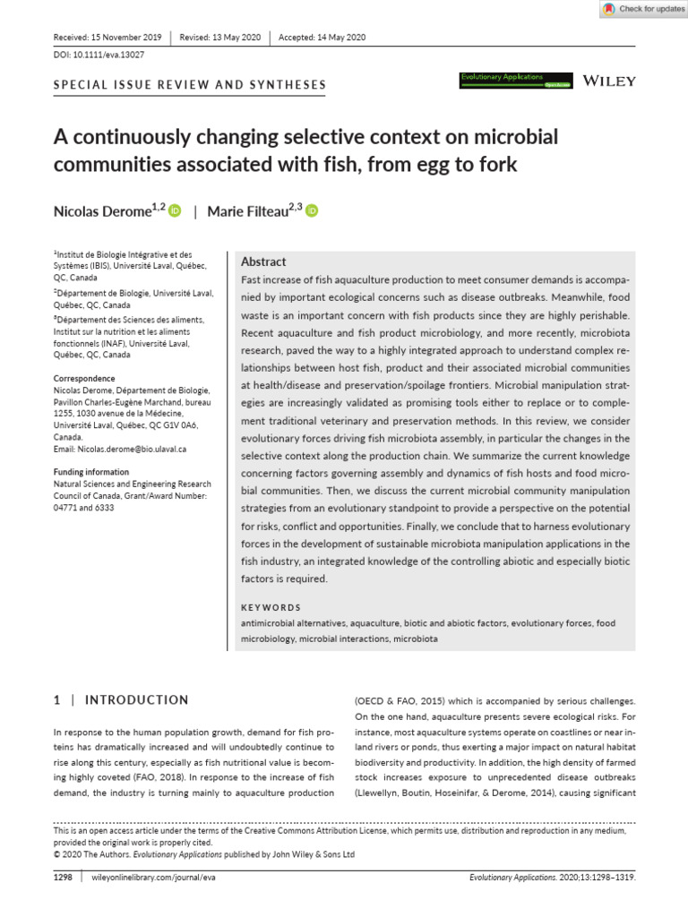 Microbial Communities Fish | PDF | Microbiota | Microorganism