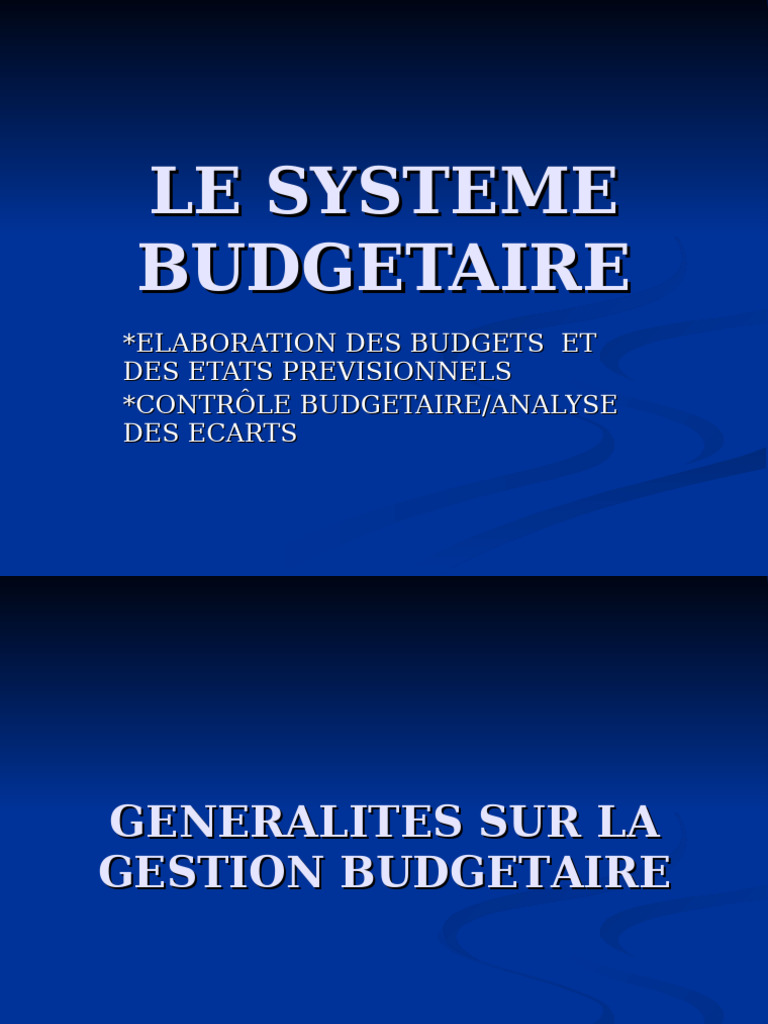 Diapositives Controle de Gestion 5suite° | PDF | Budget | Business