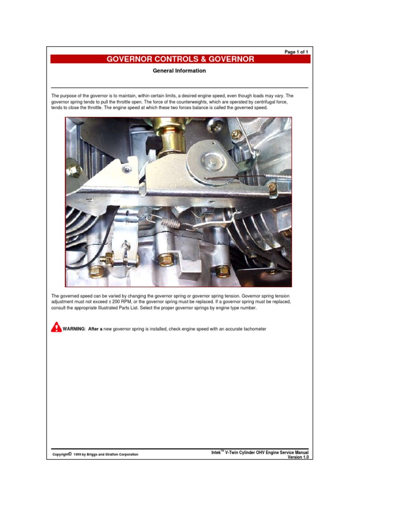 Intek.v Twin.governor | Throttle | Cylinder (Engine)