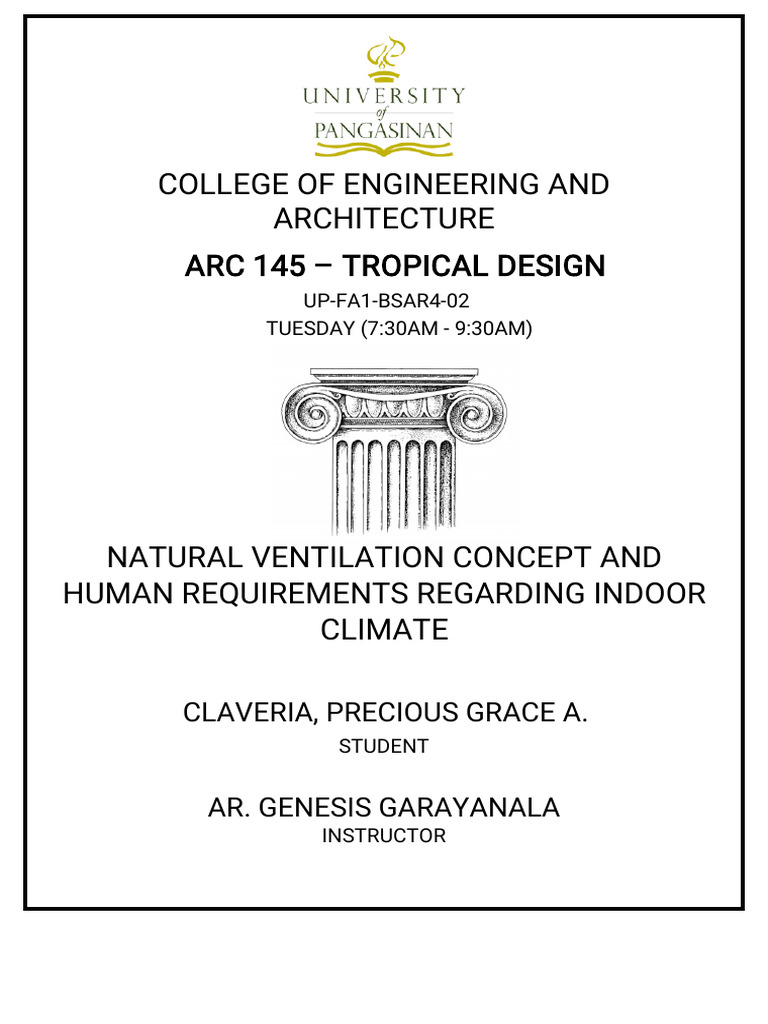 Natural Ventilation and Indoor Climate | PDF | Ventilation ...