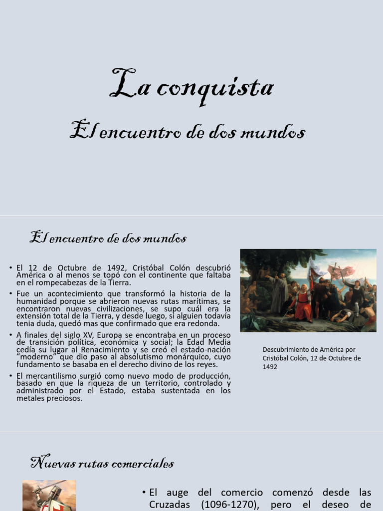 La Conquista de América por Colón y Cortés | PDF | Hernán Cortés | azteca