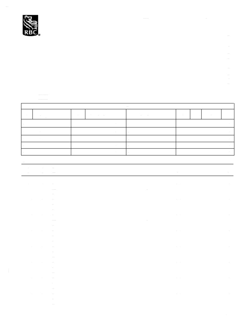 RBC Account Statement Summary | PDF