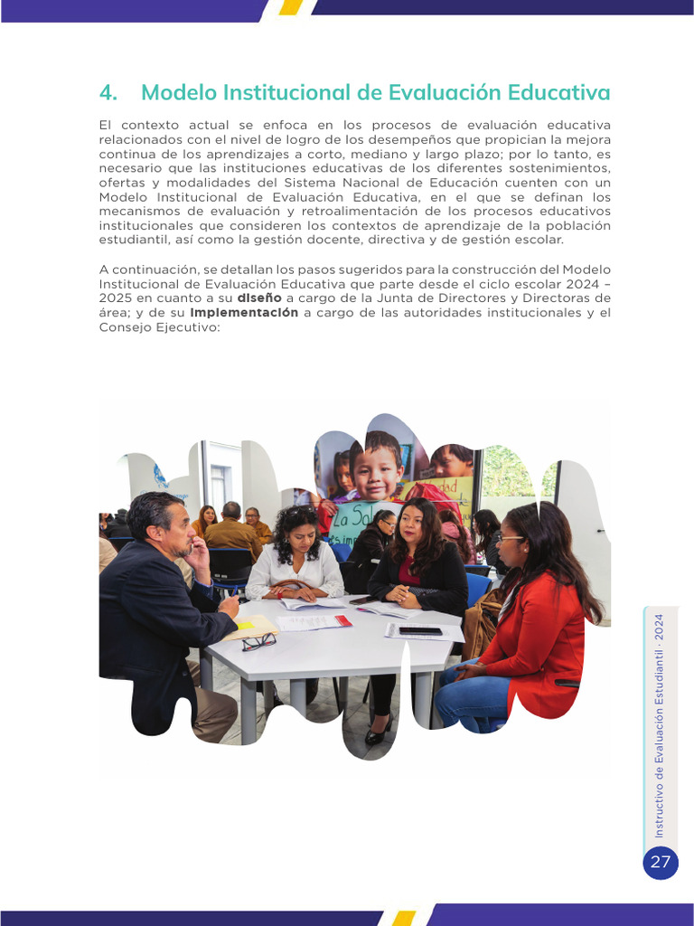 Modelo de Evaluación Educativa 2024-2025 | PDF | Evaluación | Maestros