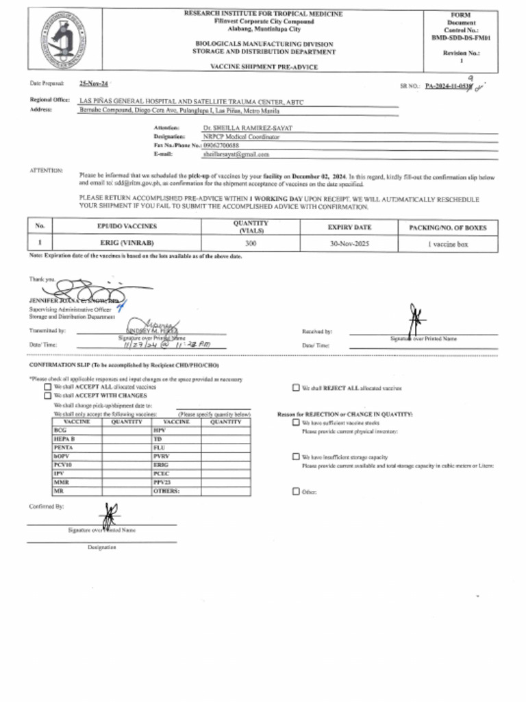 Pre Advice Ritm | PDF